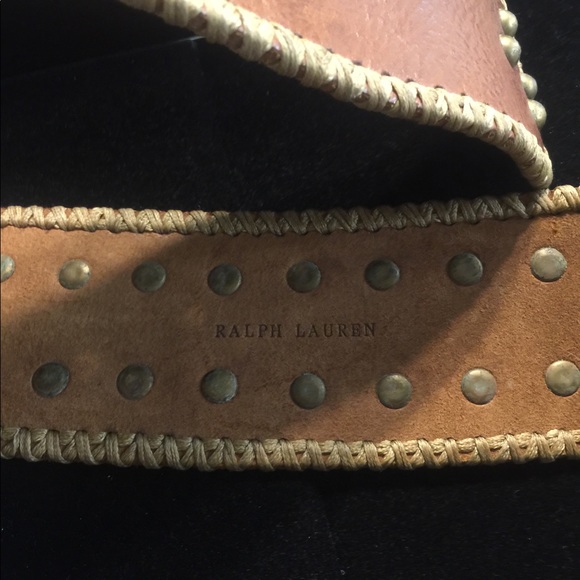 Ralph Lauren Vintage Leather and Brass Belt